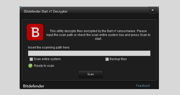 A Free Decryption feature has released for all Bart Ransomware Versions